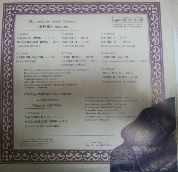 ИНСТРУМЕНТАЛЬНЫЕ ЧАСТИ ШАШМАКОМА