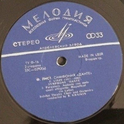 Ф. ЛИСТ (1811–1886). Симфония «Данте» (Б. Хайкин)