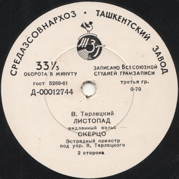 ЭСТРАДНЫЙ ОРКЕСТР п/у В. ТЕРЛЕЦКОГО