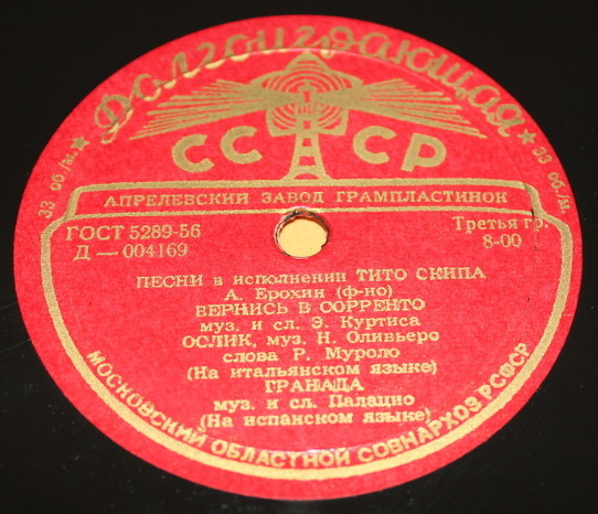 Песни в исполнении Тито Скипа (Италия)