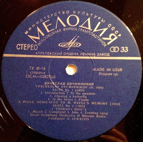 В. ОВЧИННИКОВ (1936–2019): Три оркестровые сюиты; Пьеса памяти М. Равеля; На русском празднике (увертюра)