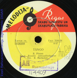 Эстрадный оркестр Эстонского радио. Дирижер Р. Меркулов