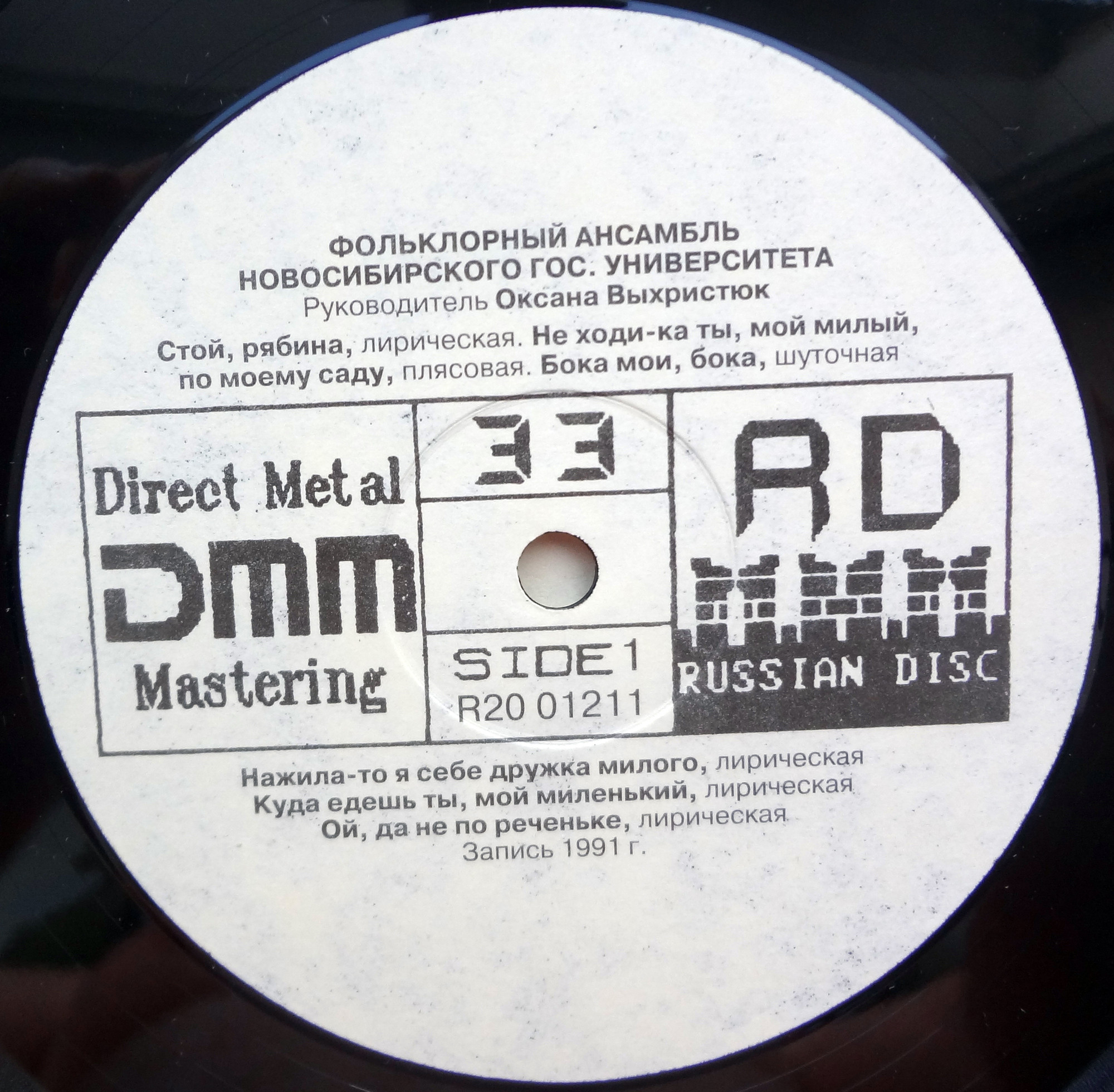 ФОЛЬКЛОРНЫЙ АНСАМБЛЬ НОВОСИБИРСКОГО ГОСУДАРСТВЕННОГО УНИВЕРСИТЕТА. Песни старожилов Сибири