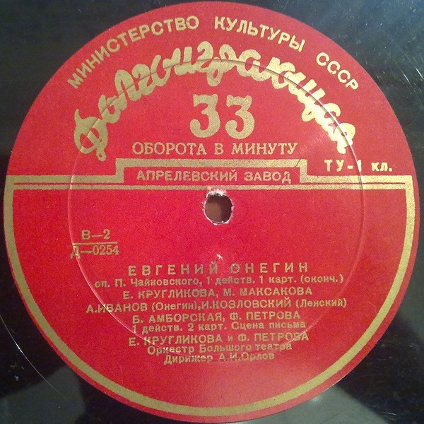 П. ЧАЙКОВСКИЙ (1840–1893): «Евгений Онегин», опера в 3 д.