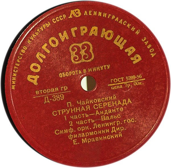 П. Чайковский (1840–1893). Серенада для струнного оркестра, соч. 48 (Е. Мравинский)