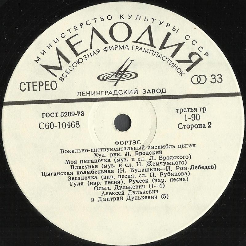 ВИА цыган «ФОРТЭС», художественный руководитель Леонид БРОДСКИЙ