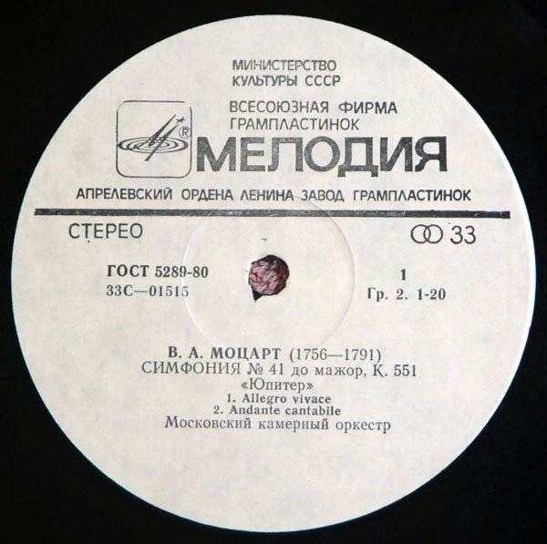 В. Моцарт: Симфония № 41 (Р. Баршай)