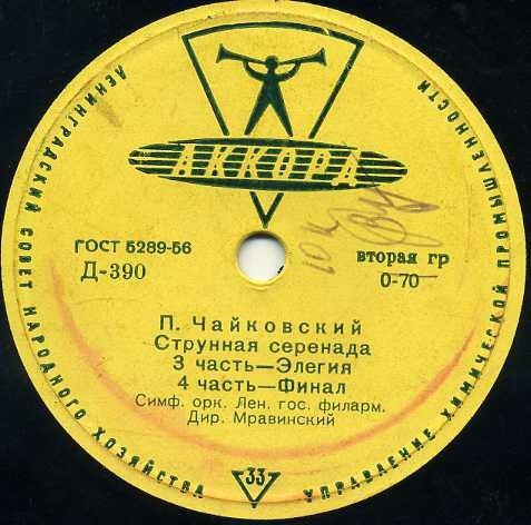 П. Чайковский (1840–1893). Серенада для струнного оркестра, соч. 48 (Е. Мравинский)