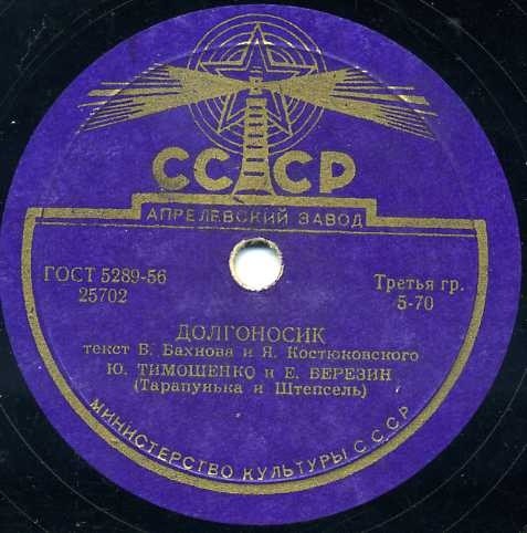 Ю. Тимошенко и Е. Березин - Дорогу молодежи / Долгоносик