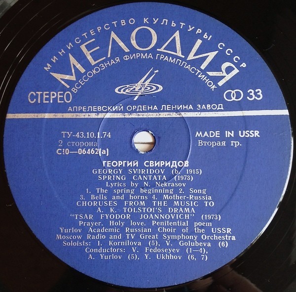 Г. СВИРИДОВ: Хоровая музыка