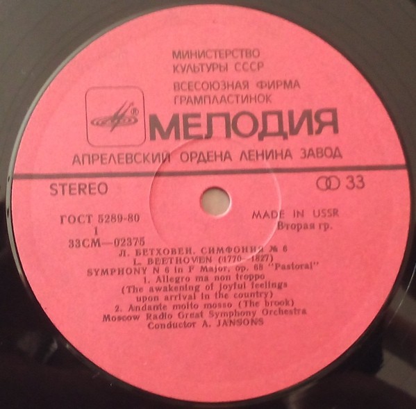 Л. Бетховен: Симфония № 6 (А. Янсонс, БСО ЦТ и BP)