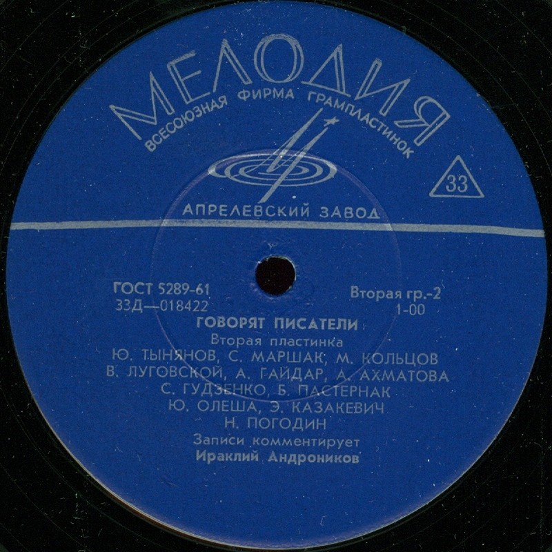 Говорят писатели (2-я пластинка)