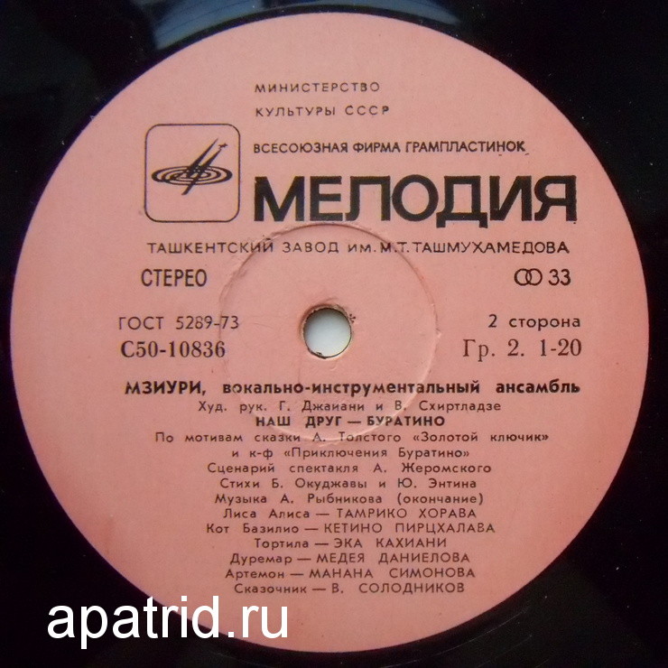 ВИА МЗИУРИ "Наш друг - Буратино"