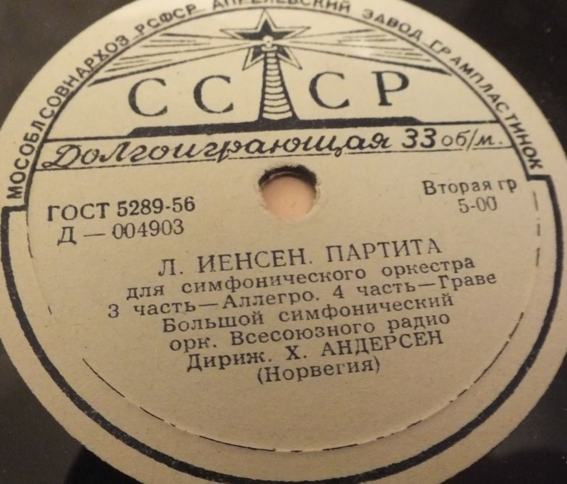 Л. Иенсен (1894). Партита для симфонического оркестра