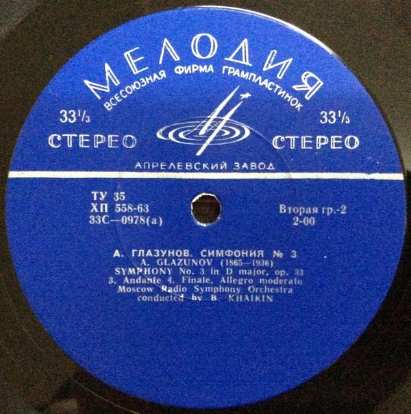 А. ГЛАЗУНОВ (1865—1936).  Симфония № 3 ре мажор, соч. 33