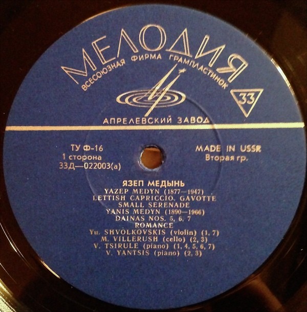 Яз. МЕДЫНЬ / Ян. МЕДЫНЬ / Ек. МЕДЫНЬ