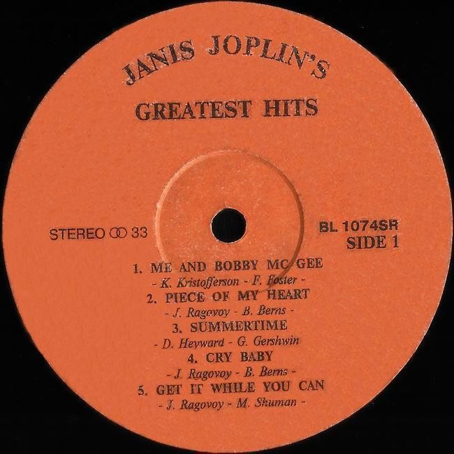 Janis JOPLIN’S Greatest Hits