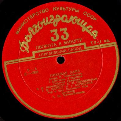 П. ЧАЙКОВСКИЙ (1840-1893): Пиковая дама, опера в 3 д. (А. Мелик-Пашаев)