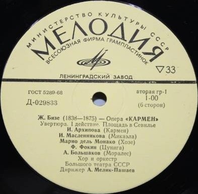 Ж. БИЗЕ (1838–1875) «Кармен», опера в 4-х действиях