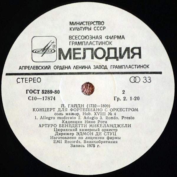 Й.ГАЙДН (1732–1809) «Концерты для фортепиано с оркестром»