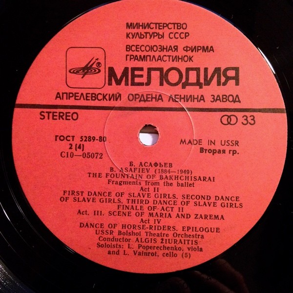 Борис АСАФЬЕВ (1884-1949). Фрагменты из балетов