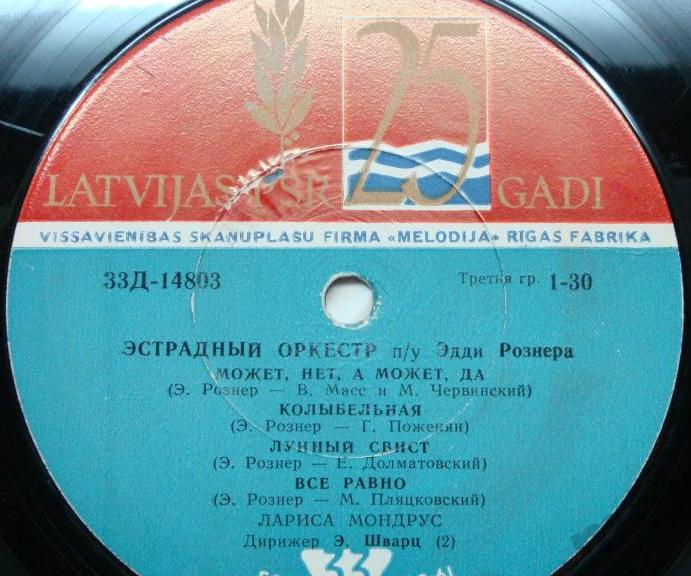 ЭСТРАДНЫЙ ОРКЕСТР п/у Э. РОЗНЕРА
