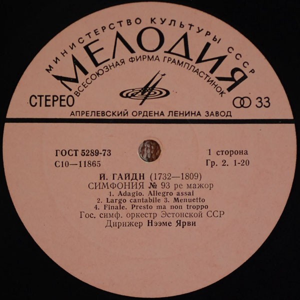 Й. Гайдн: Симфонии № 93 и № 99 (Нээме Ярви)
