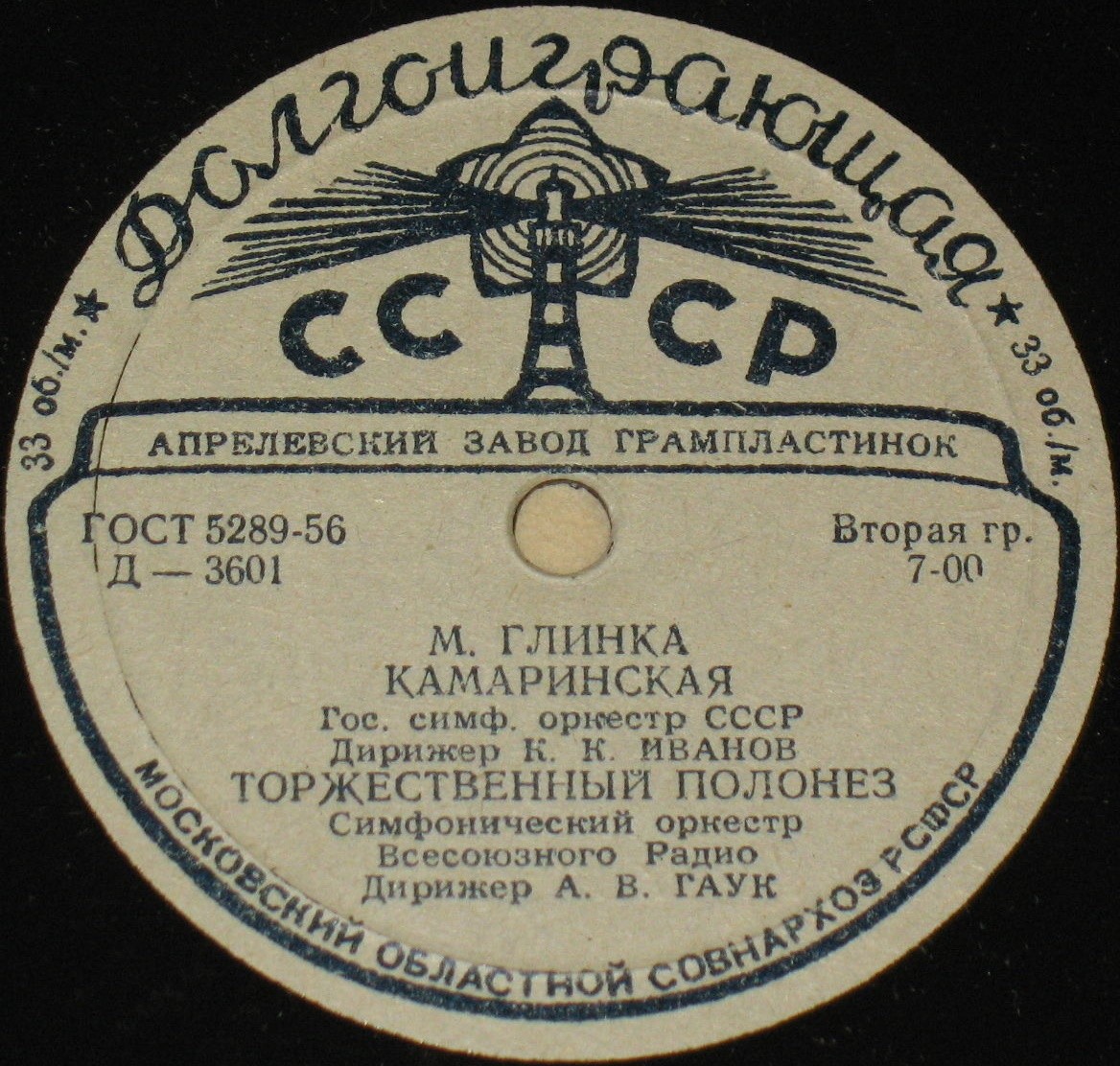 М. ГЛИНКА (1804–1857): Оркестровые произведения (А. Гаук, К. Иванов)