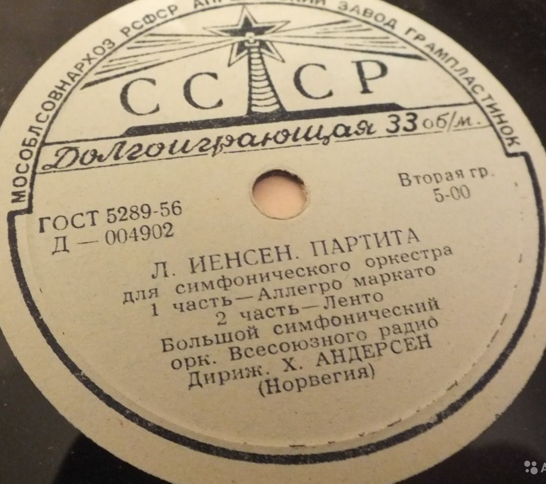 Л. Иенсен (1894). Партита для симфонического оркестра
