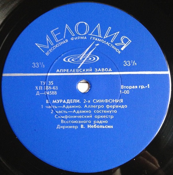 В. МУРАДЕЛИ Симфония № 2 ре мажор (БСО, В. Небольсин)
