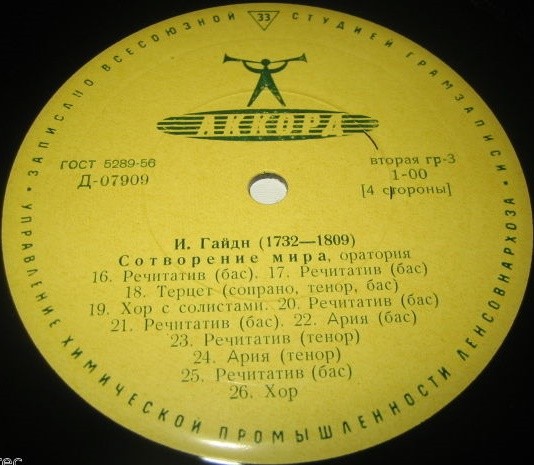 И. Гайдн: Сотворение мира, оратория (К. Краус, дирижер)