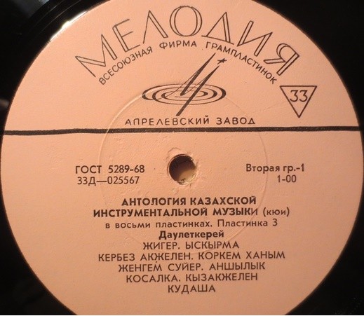 Антология казахской инструментальной музыки