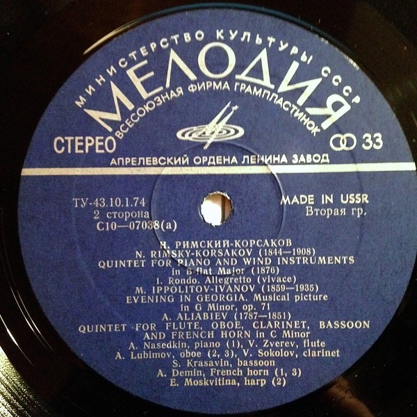 Ансамбли Римского-Корсакова, Ипполитова-Иванова, Алябьева