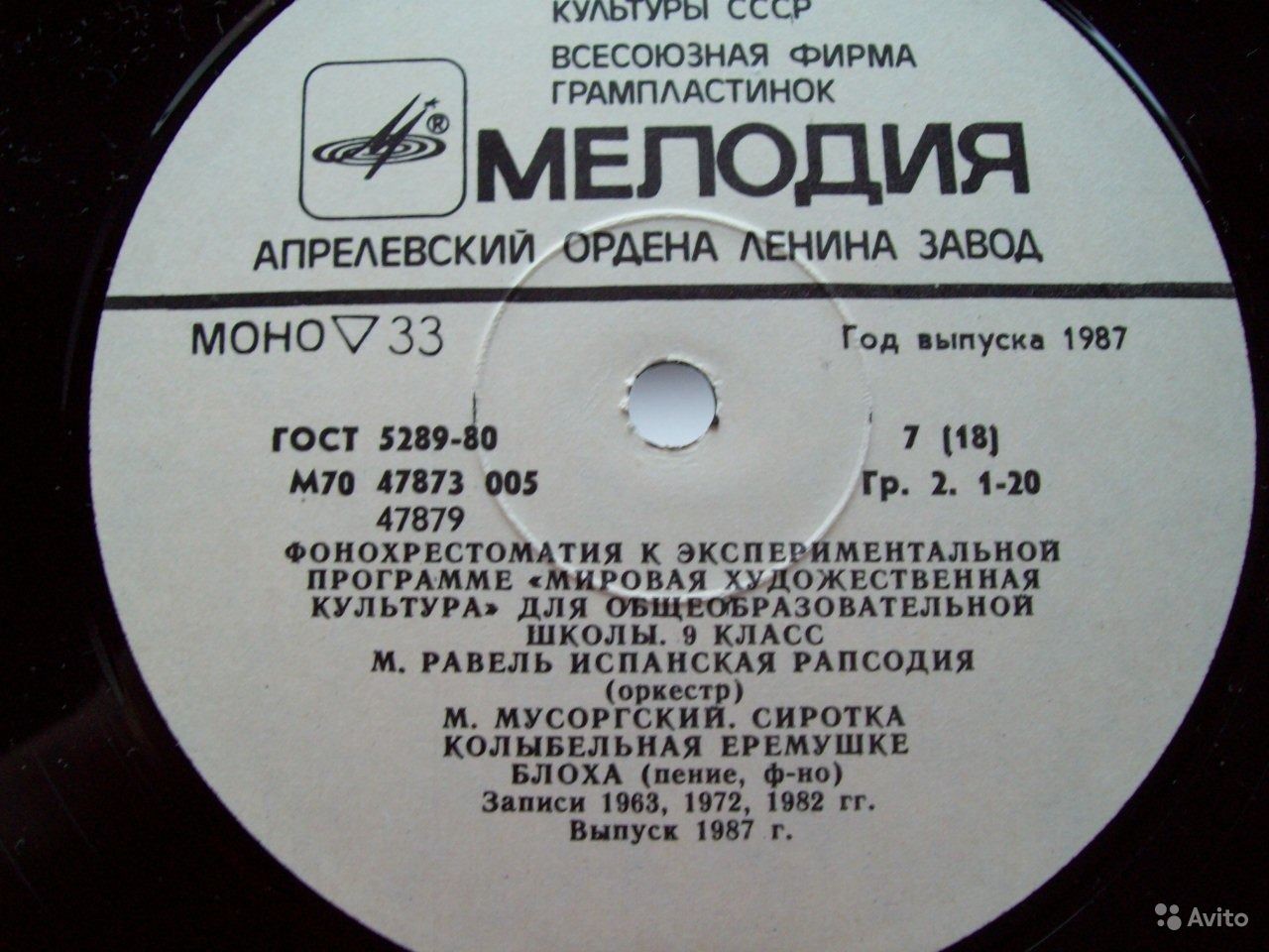 ФОНОХРЕСТОМАТИЯ К ЭКСПЕРИМЕНТАЛЬНОЙ ПРОГРАММЕ «МИРОВАЯ ХУДОЖЕСТВЕННАЯ КУЛЬТУРА» ДЛЯ IX КЛАССА ОБЩЕОБРАЗОВАТЕЛЬНЫХ ШКОЛ. Часть первая