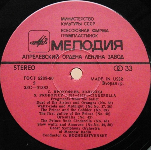 С. ПРОКОФЬЕВ (1891–1953): Фрагменты из балета «Золушка» (Г. Рождественский)