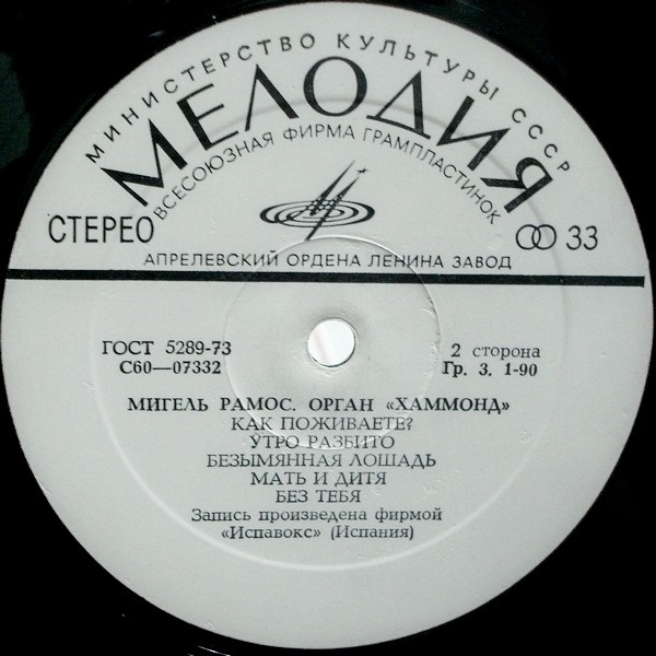 Мигель РАМОС (орган «Хаммонд»)