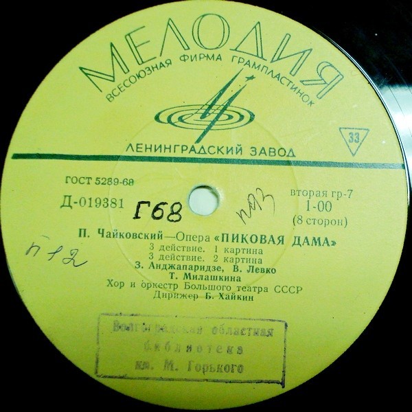 П. ЧАЙКОВСКИЙ (1840-1893): «Пиковая дама», опера в 3 д.