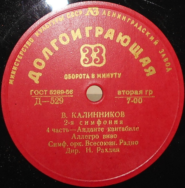 В. КАЛИННИКОВ (1866–1900): 2-я симфония (Н. Рахлин)
