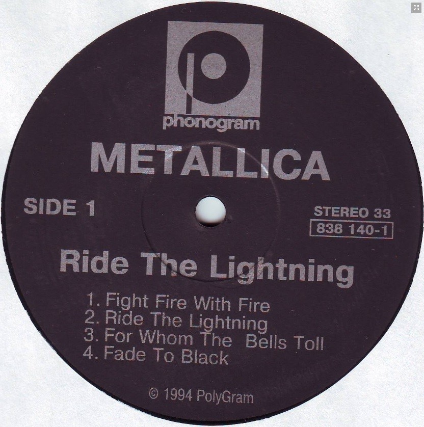 Metallica — Ride The Lightning