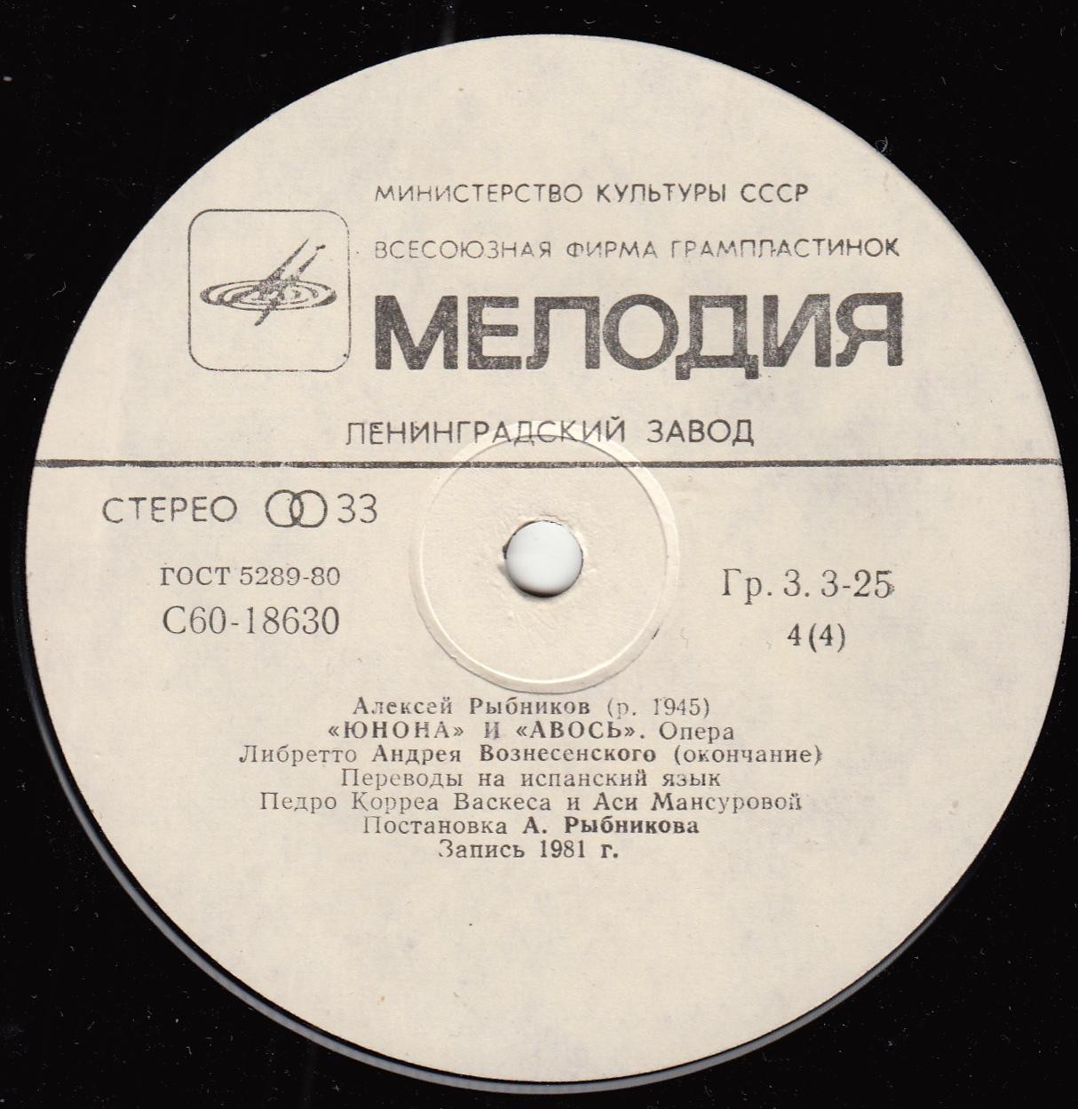 Алексей Рыбников. «Юнона» и «Авось», опера