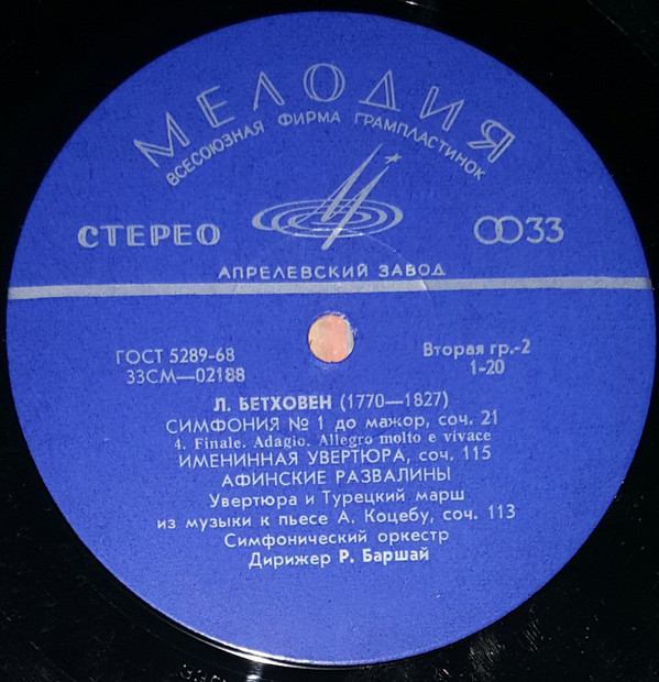 Л. Бетховен (1770-1827). Дирижирует Р. Баршай