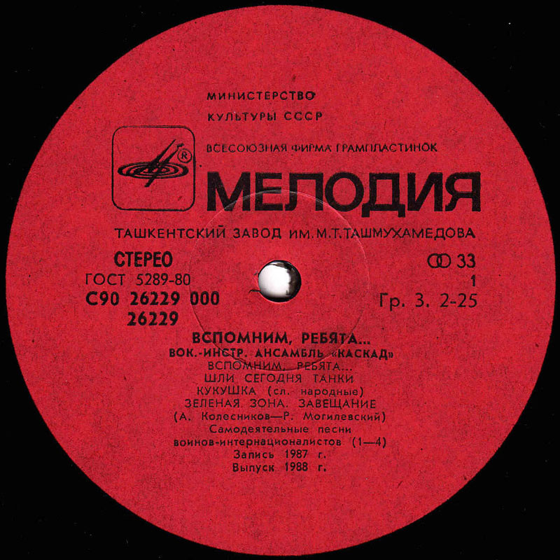 Вокально-инструментальный ансамбль «Каскад». Вспомним, ребята...