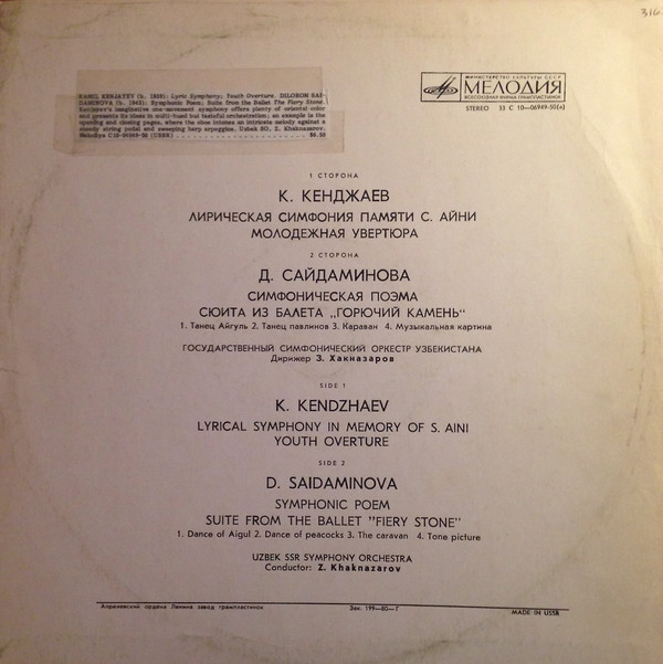 К. КЕНДЖАЕВ / Д. САЙДАМИНОВА