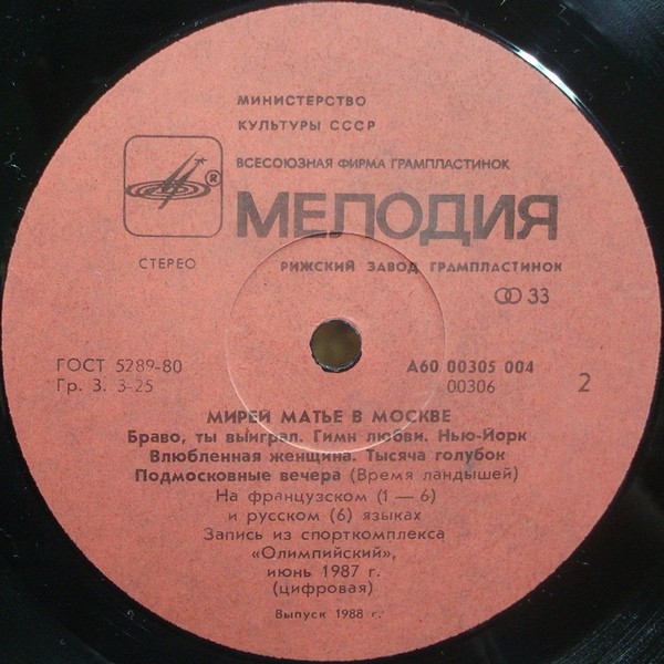 Мирей МАТЬЕ: «Мирей Матье в Москве»