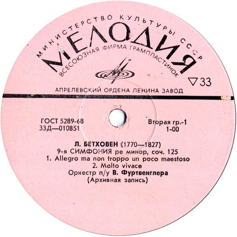 Л. Бетховен: Девятая симфония; И. Брамс: Вариации на тему Гайдна (В. Фуртвенглер)