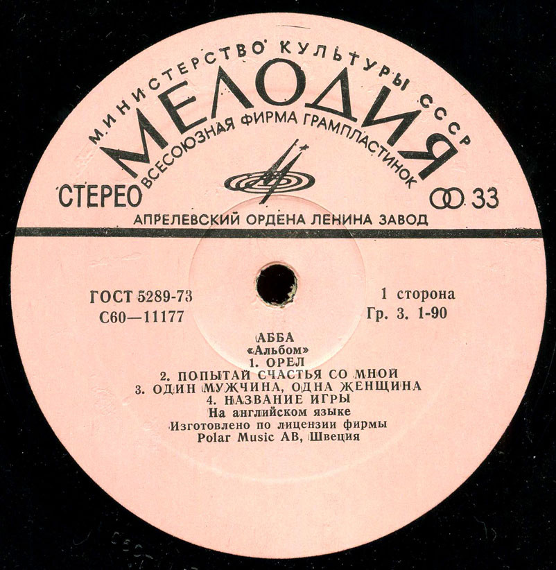 Вокально-инструментальный ансамбль «АББА» - "Альбом"