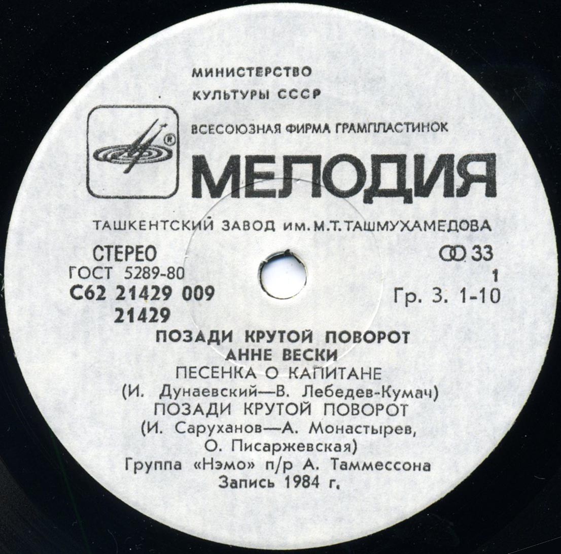 Анне ВЕСКИ. «Позади крутой поворот»