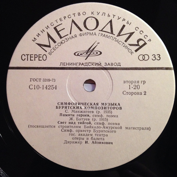 СИМФОНИЧЕСКАЯ МУЗЫКА БУРЯТСКИХ КОМПОЗИТОРОВ