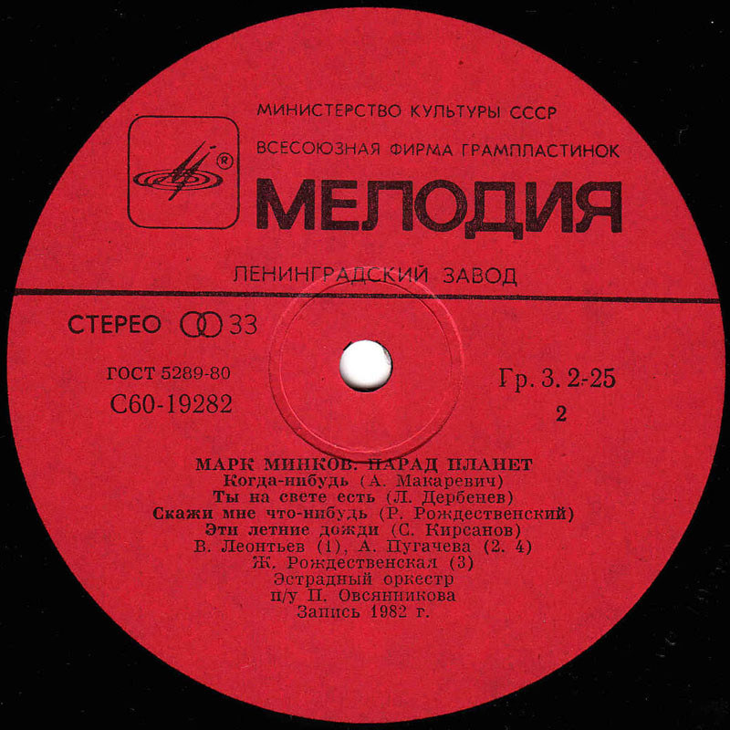 Песни Марка Минкова. «Парад планет»