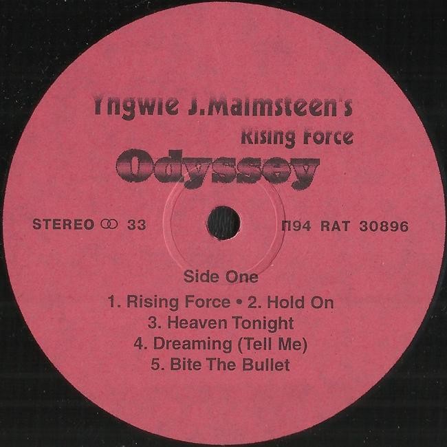 YNGWIE J. MALMSTEEN. Odyssey